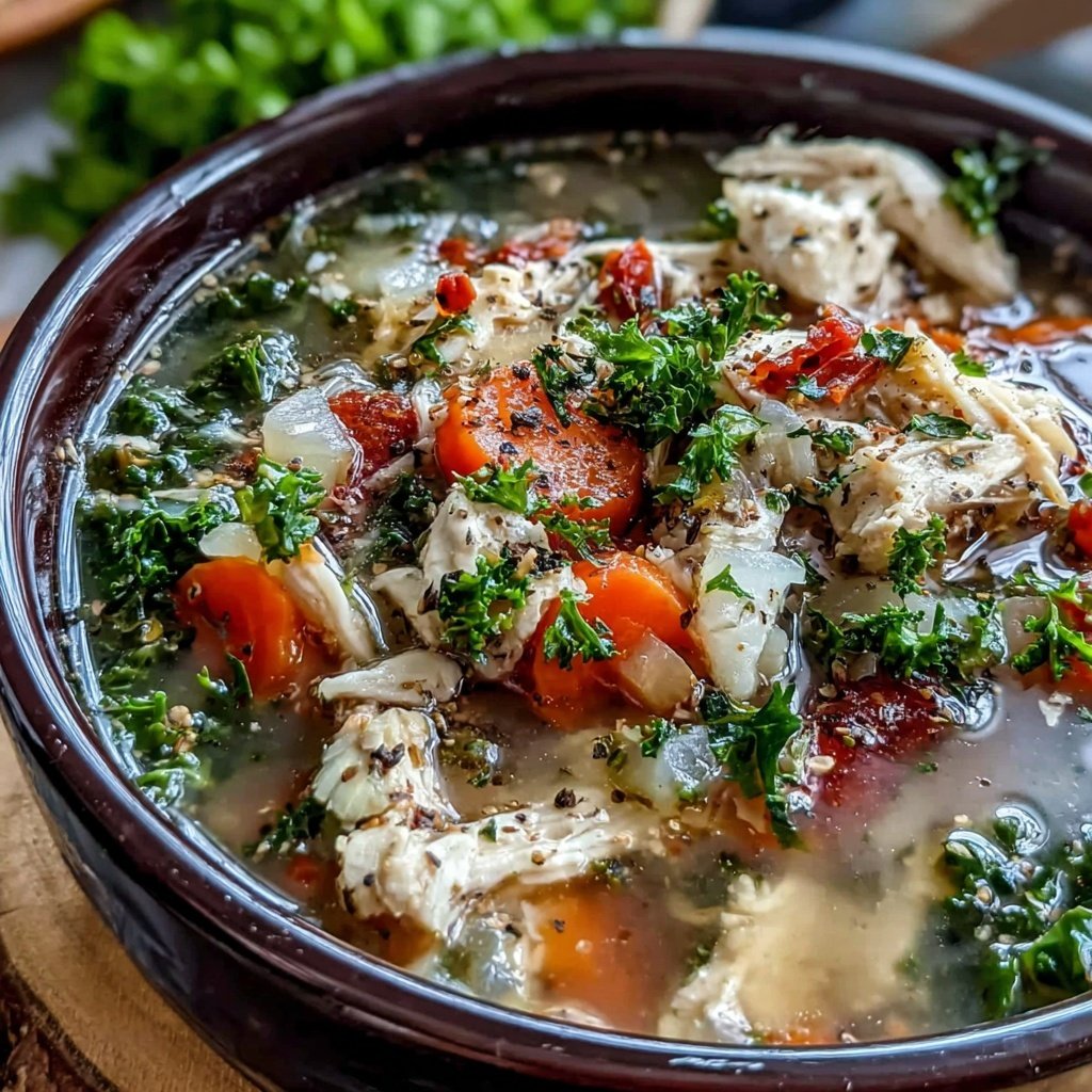Healthy Chicken And Kale Soup