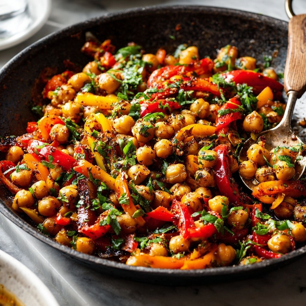 Jamaican Jerk Spiced Chickpea Skillet