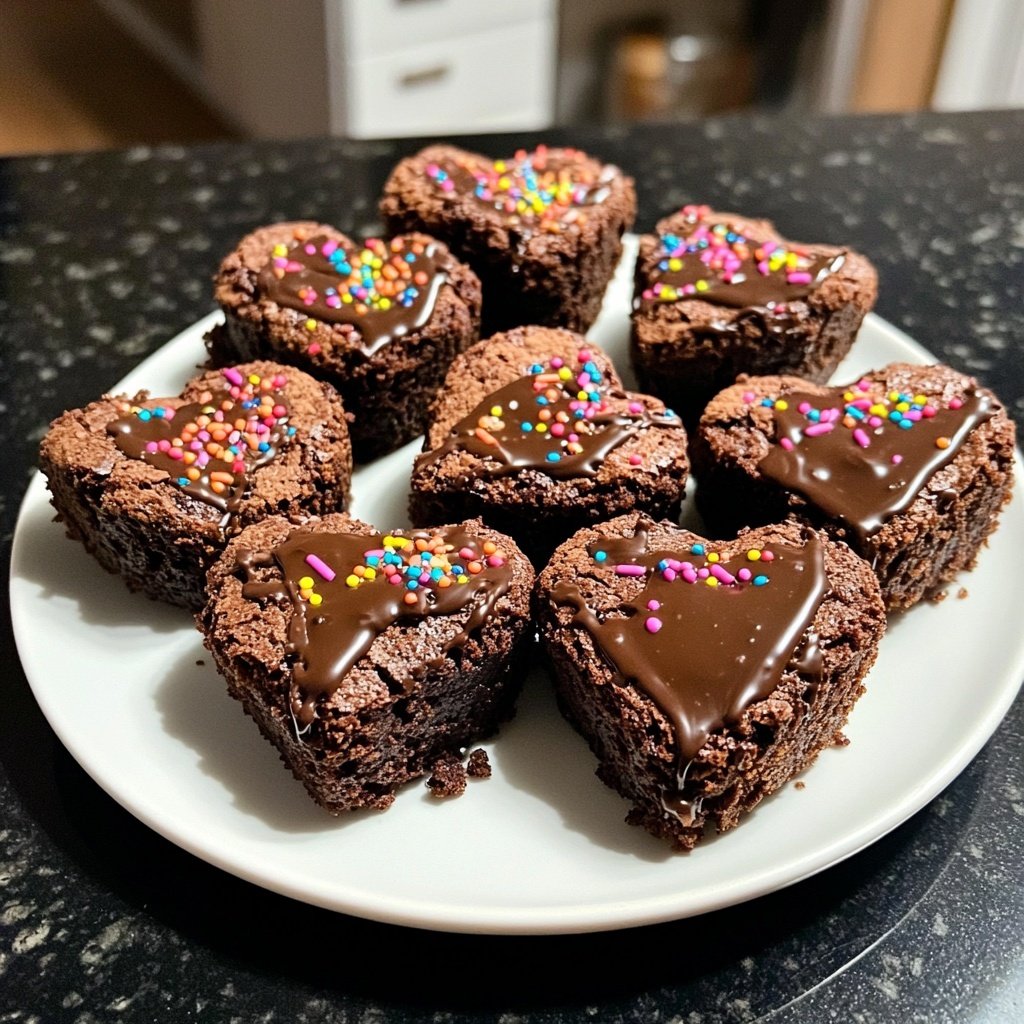 Valentines Treats Mini Brownie Hearts