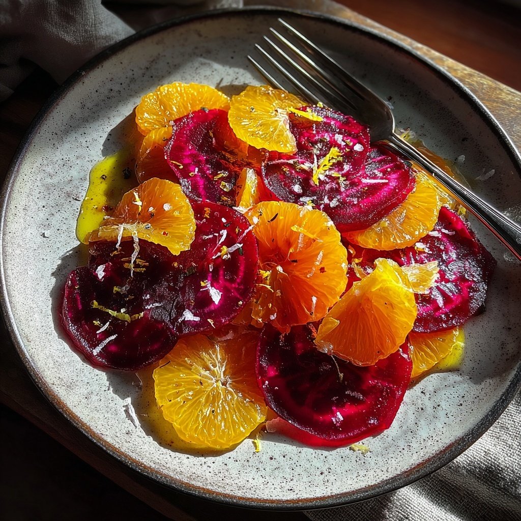 Beet Carpaccio with Citrus Dressing