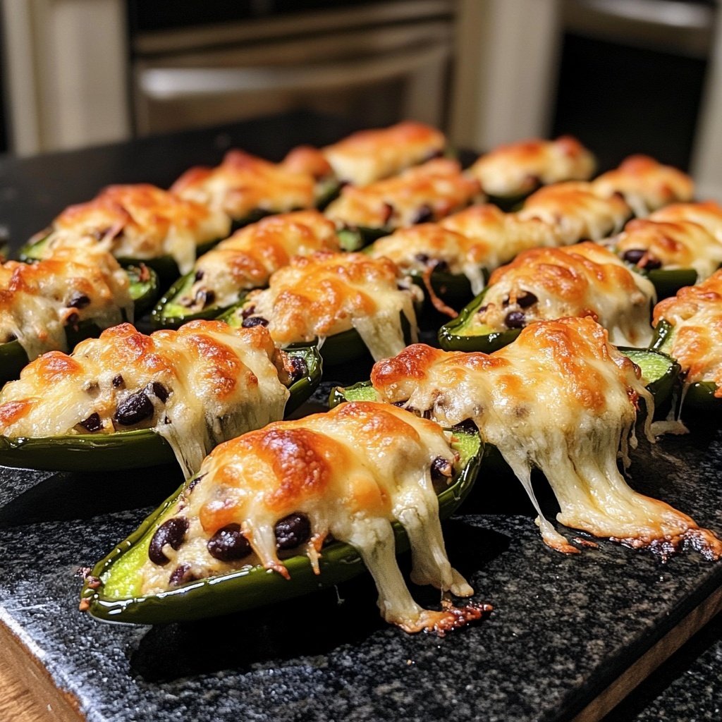 Jalapeno Poppers Stuffed with Black Beans