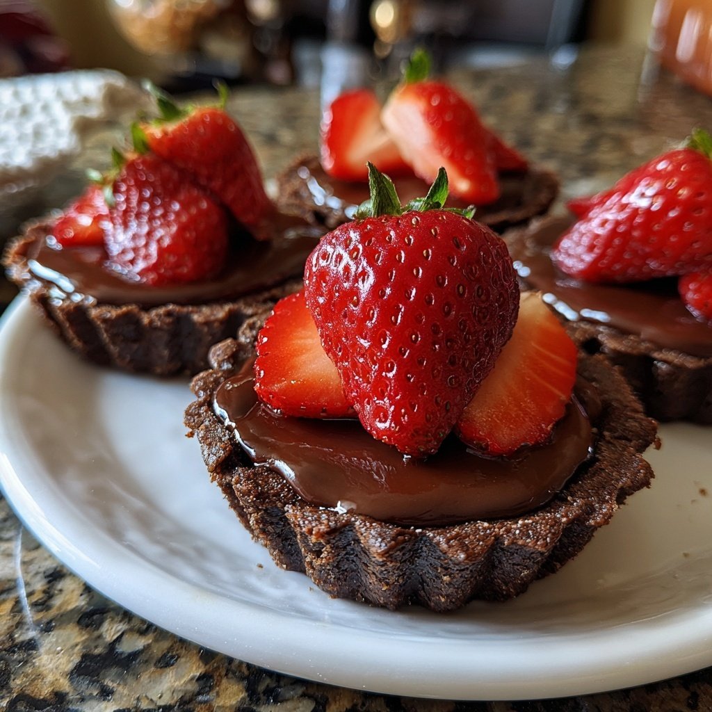 Chocolate Strawberry Tartlets