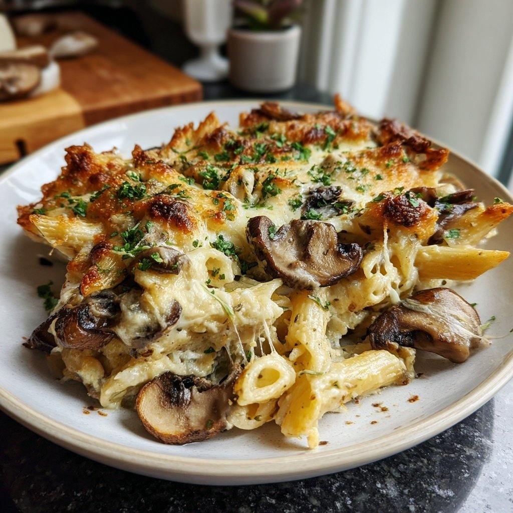 Sunday Creamy Mushroom Pasta Bake