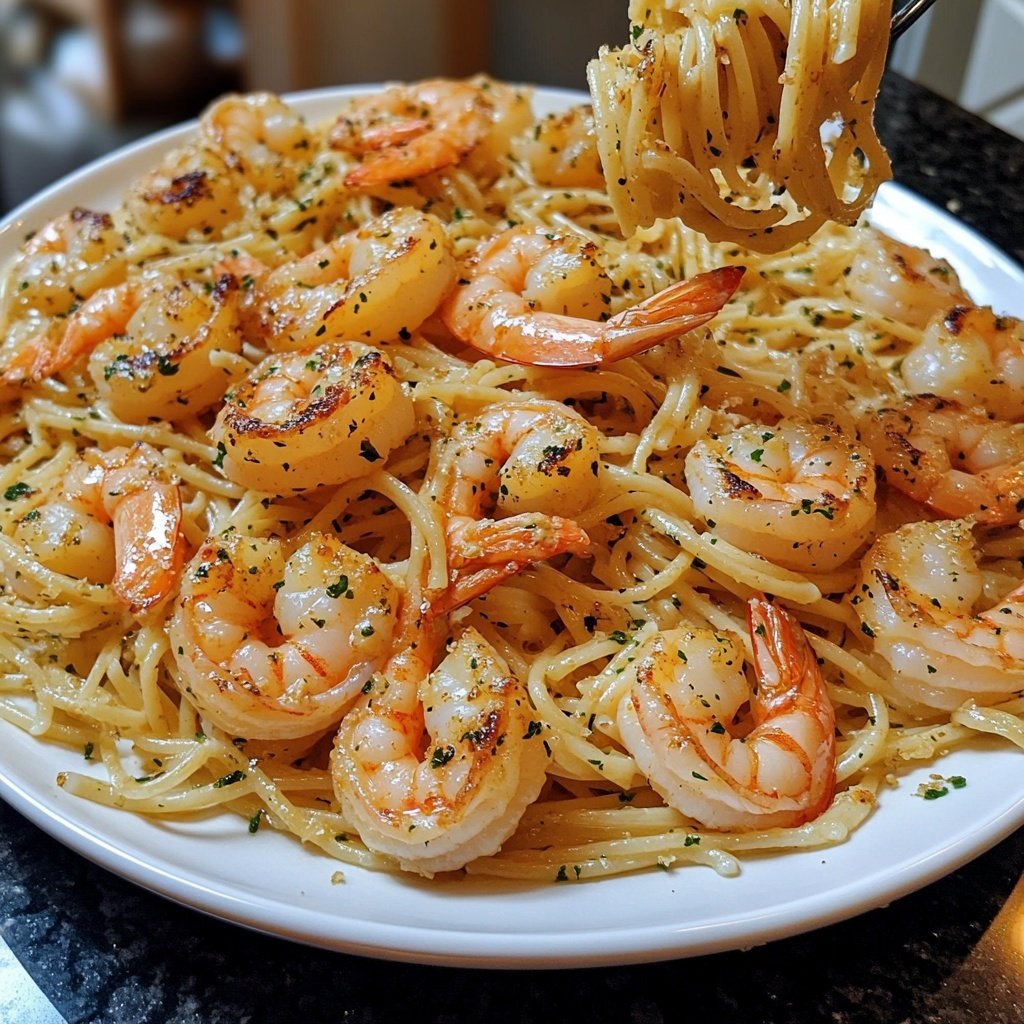 15-Minute Garlic Shrimp Pasta
