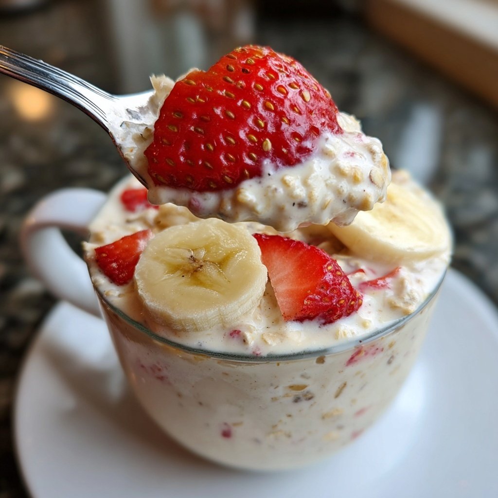 Strawberry Banana Overnight Oats