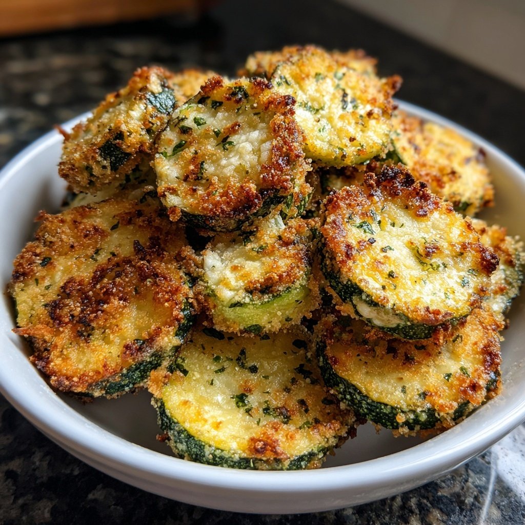 Crispy Zucchini Parmesan Coins