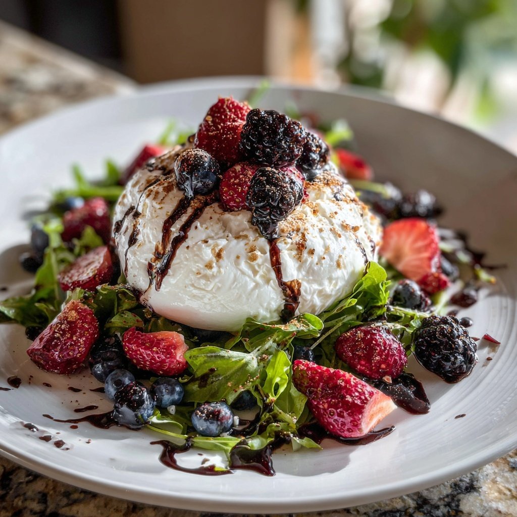 Burrata Salad with Balsamic Berries