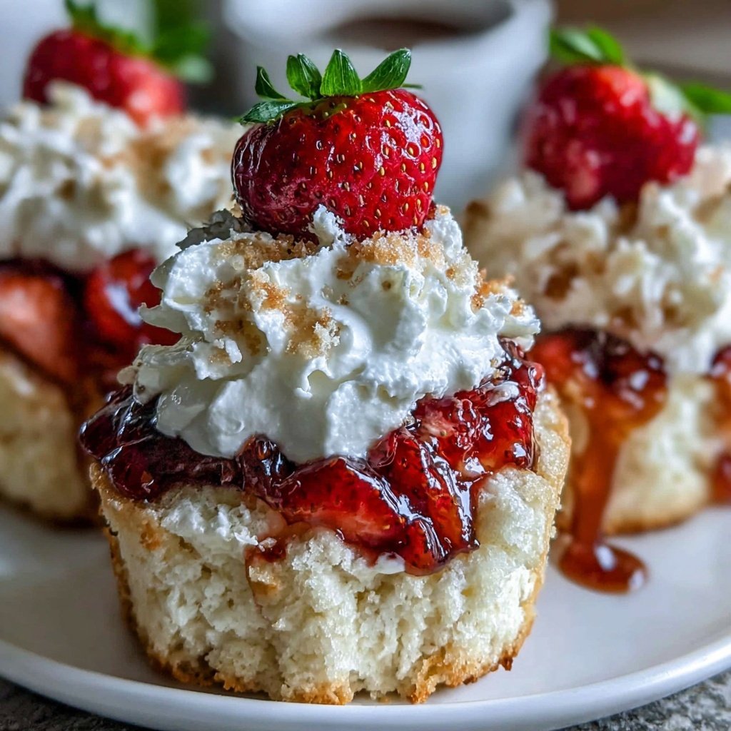 Strawberry Angel Food Shortcake Cups