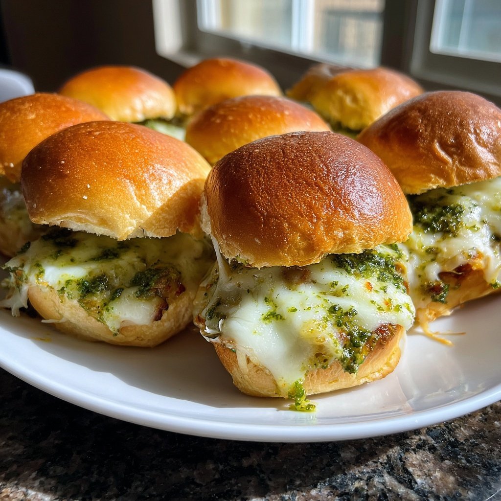 Pesto Mozzarella Sliders