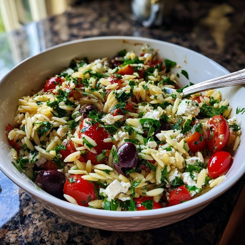 Healthy Lunch Greek Orzo Salad