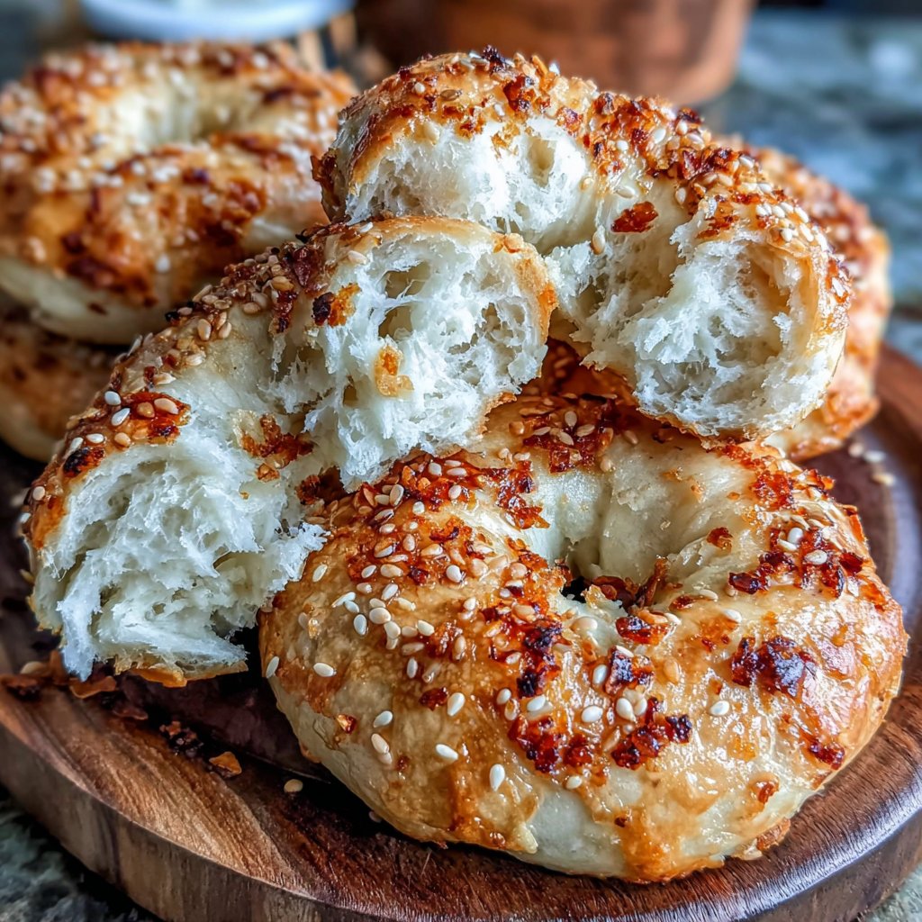 Soft Bagels Made With Greek Yogurt