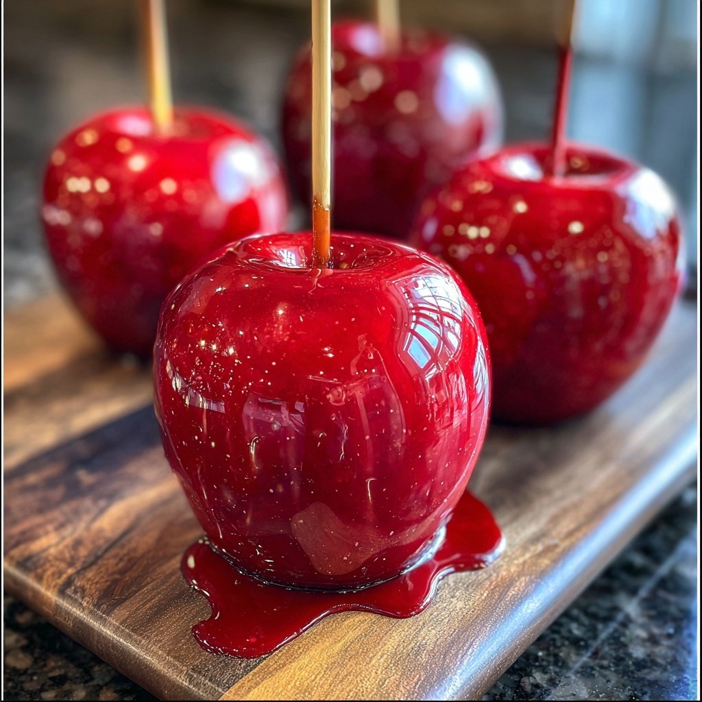 Red Glossy Candy Apples
