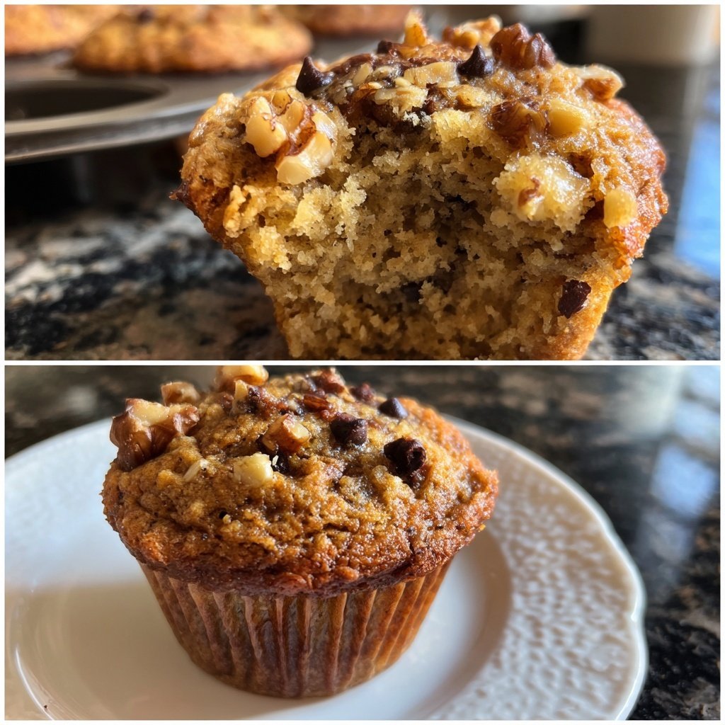 Healthy Banana Oat Muffins
