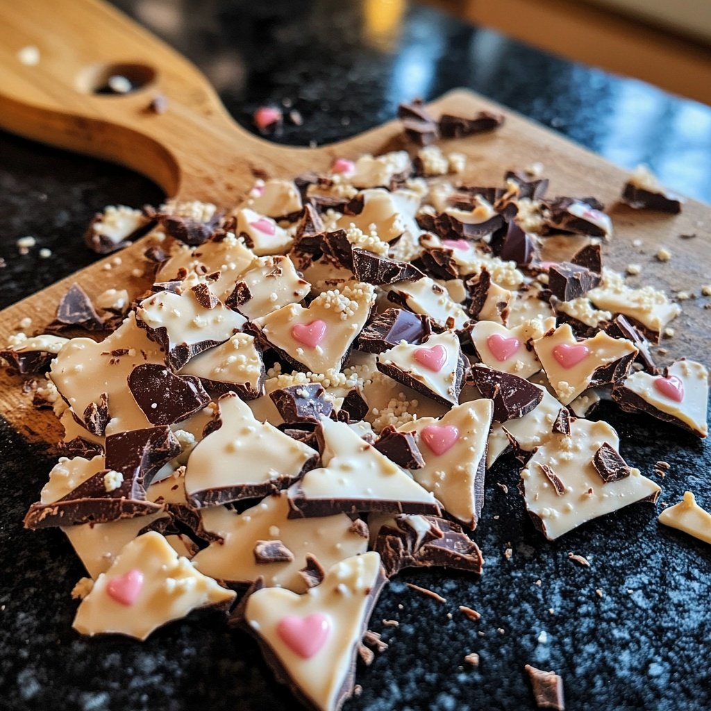 Valentines Snacks Mini Chocolate Bark