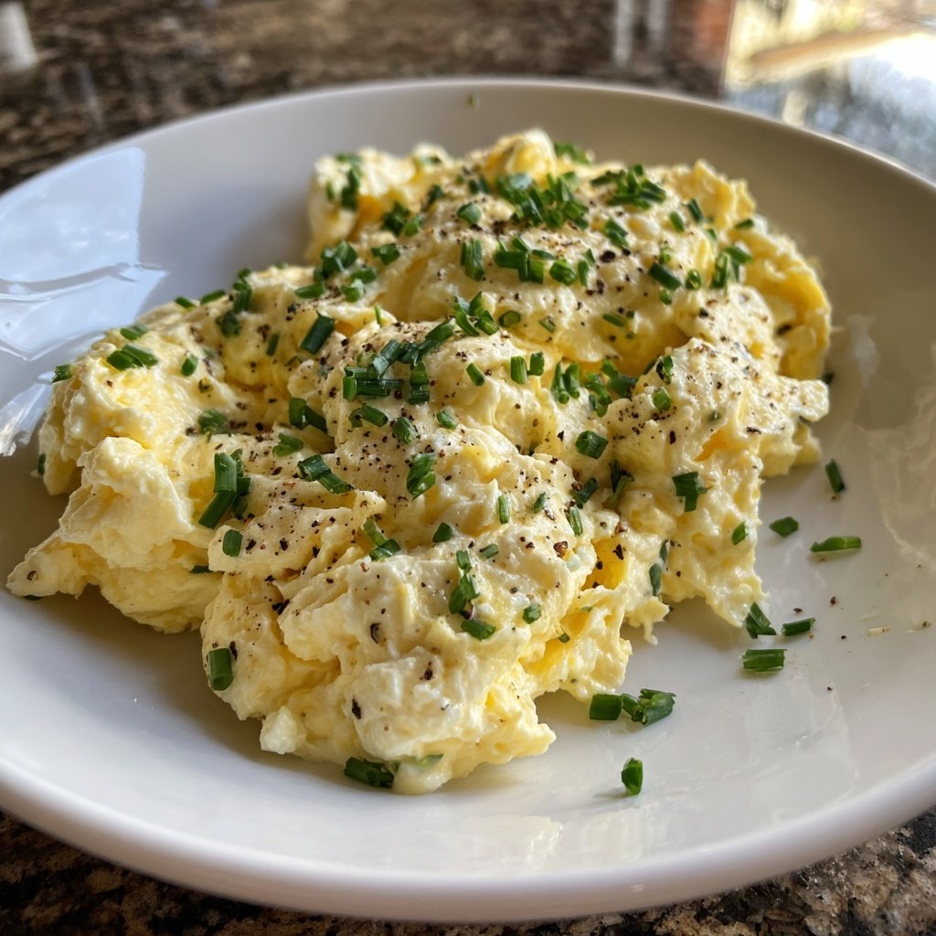 High Protein Scrambled Eggs With Cottage Cheese