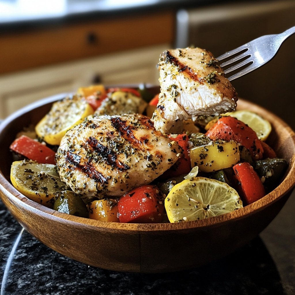 Grilled Lemon Herb Chicken Bowl