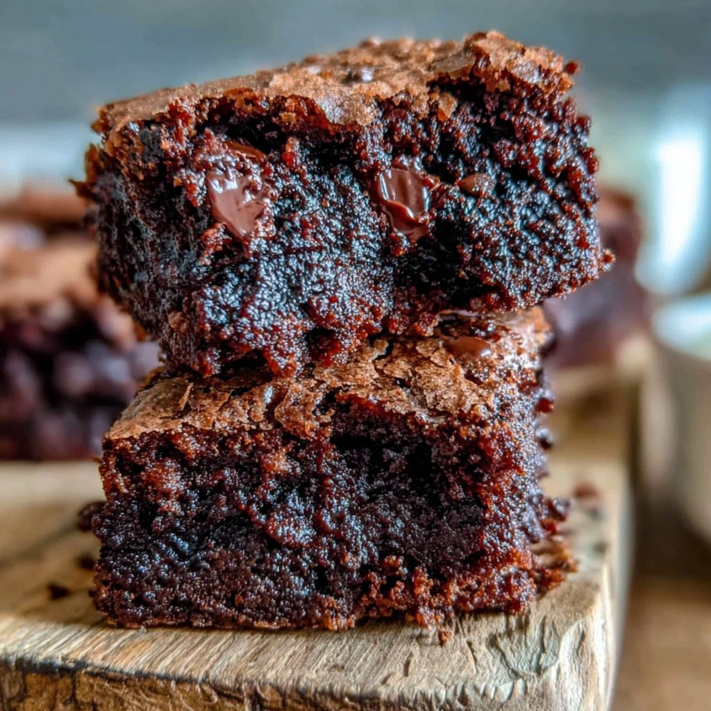 Chewy Brownies Using Sourdough Starter