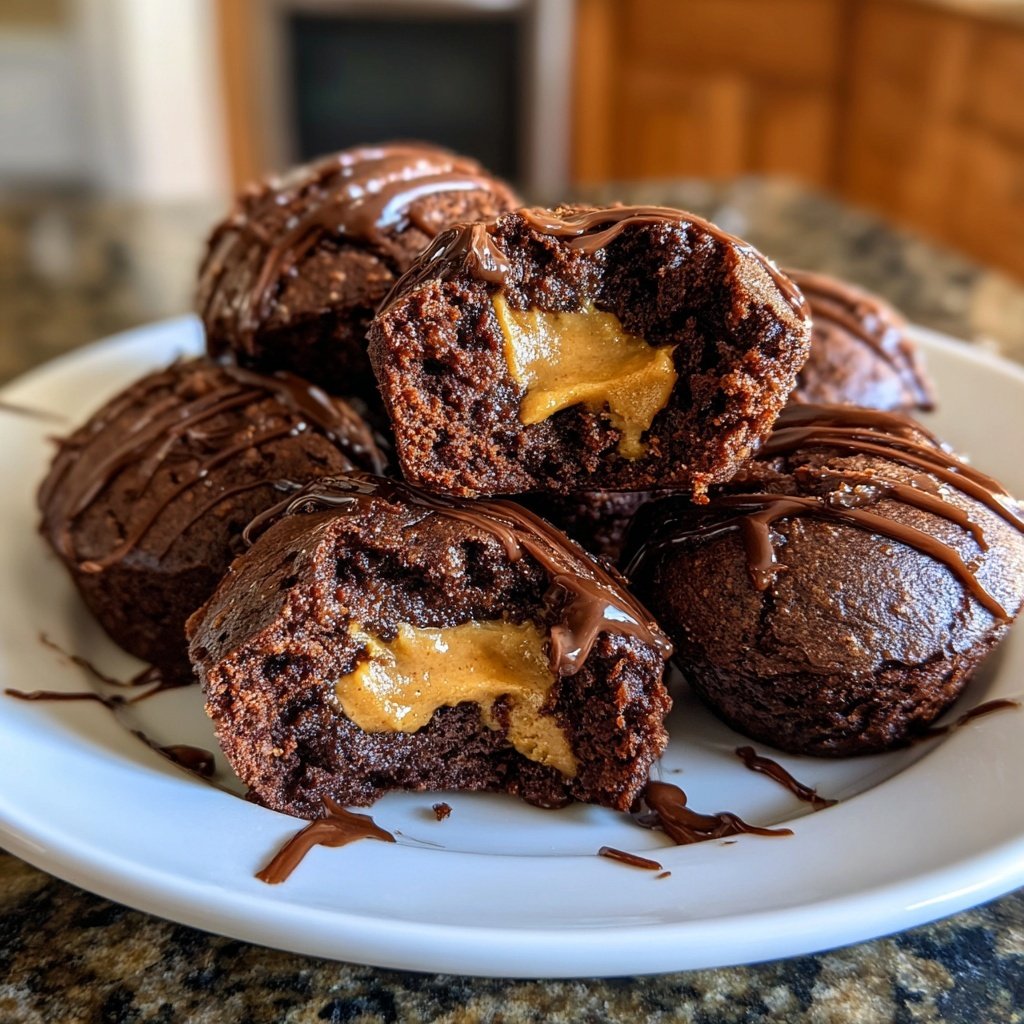 Chocolate Peanut Butter Brownie Bites