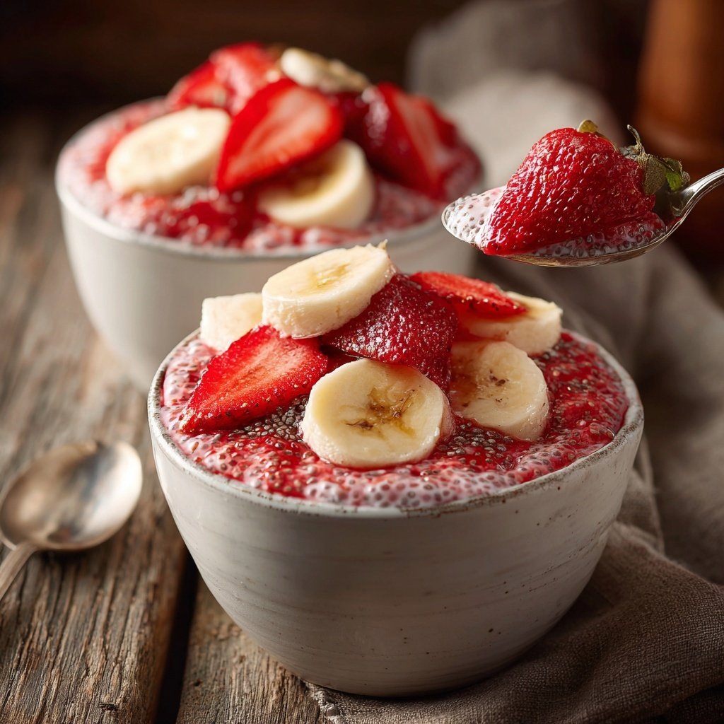 Strawberry Banana Chia Bowls
