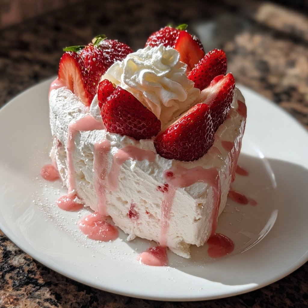 Mini Heart Cake with Strawberry Mousse