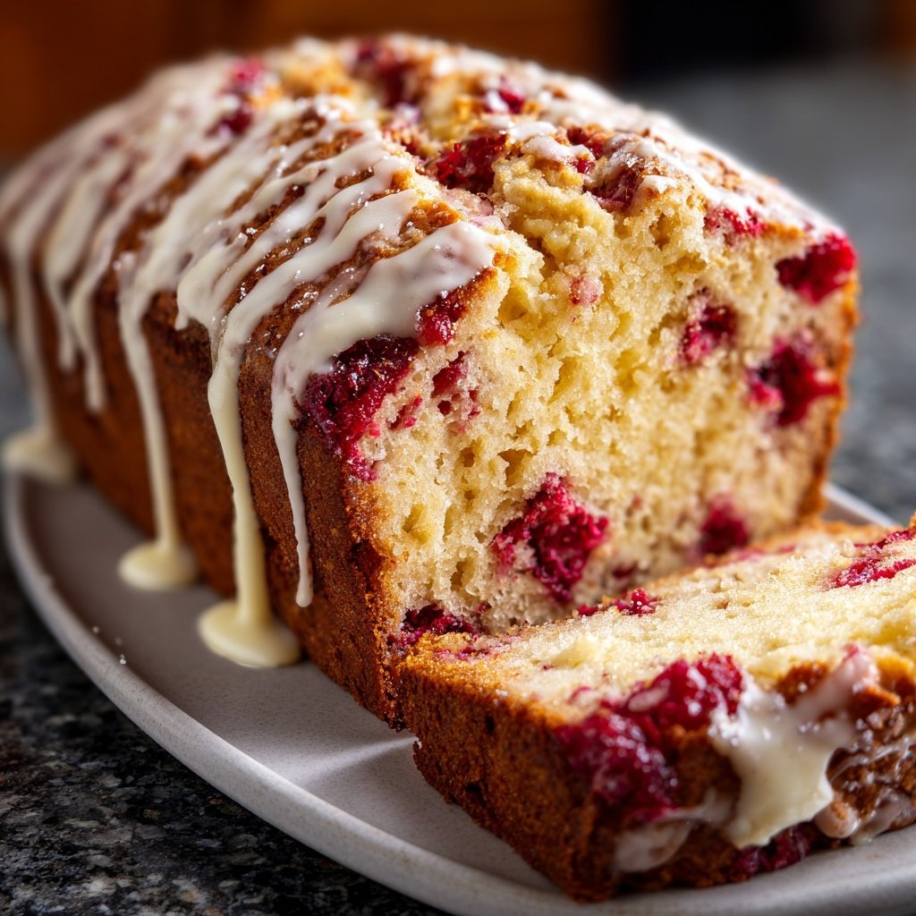 Raspberry Vanilla Yogurt Snack Loaf